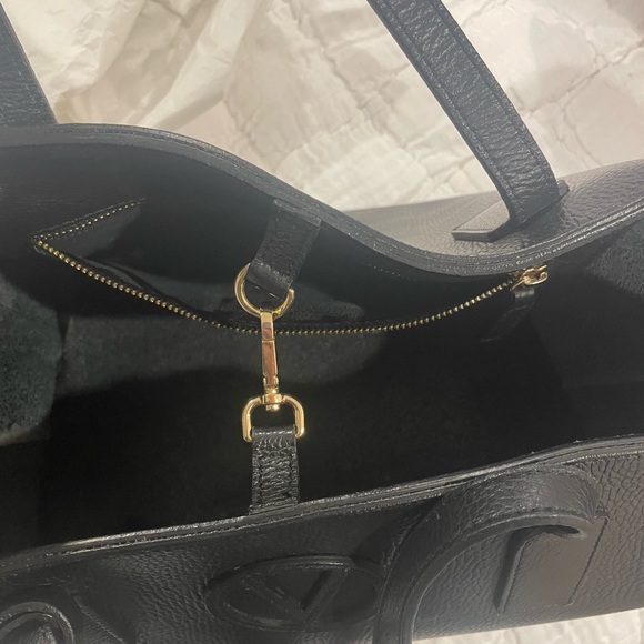 Black pebbled leather tote bag - Picture 5 of 15